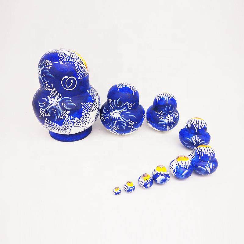 十层大肚青花瓷俄罗斯套娃娃木制玩具工艺礼品许愿娃娃家居摆件