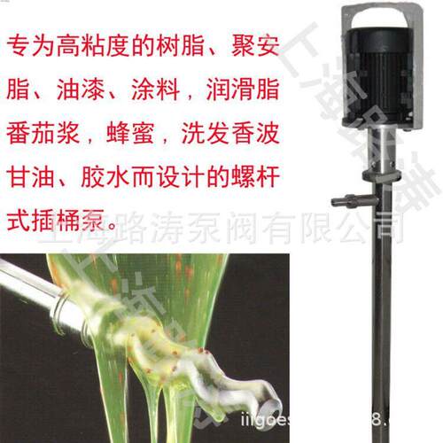 供HP-550W+250HV-1200电动打胶泵高粘度插桶泵不锈钢电动抽液泵