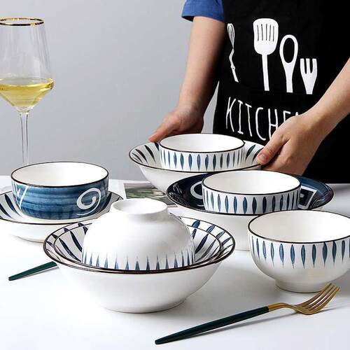 Dishes set Japanese tableware ceramic bowl plate combination