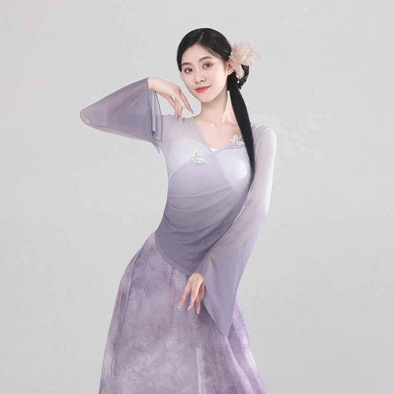 古典舞蹈服女飘逸练功服中国风艺考服装身韵纱衣中国舞演出服套装