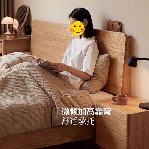 全实木床18双床5出橡胶木简约纯实床板木小户型单人MOR床人租屋床