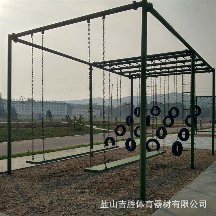 百米障碍螺旋梯户外拓展攀爬架渡海登岛训练器材