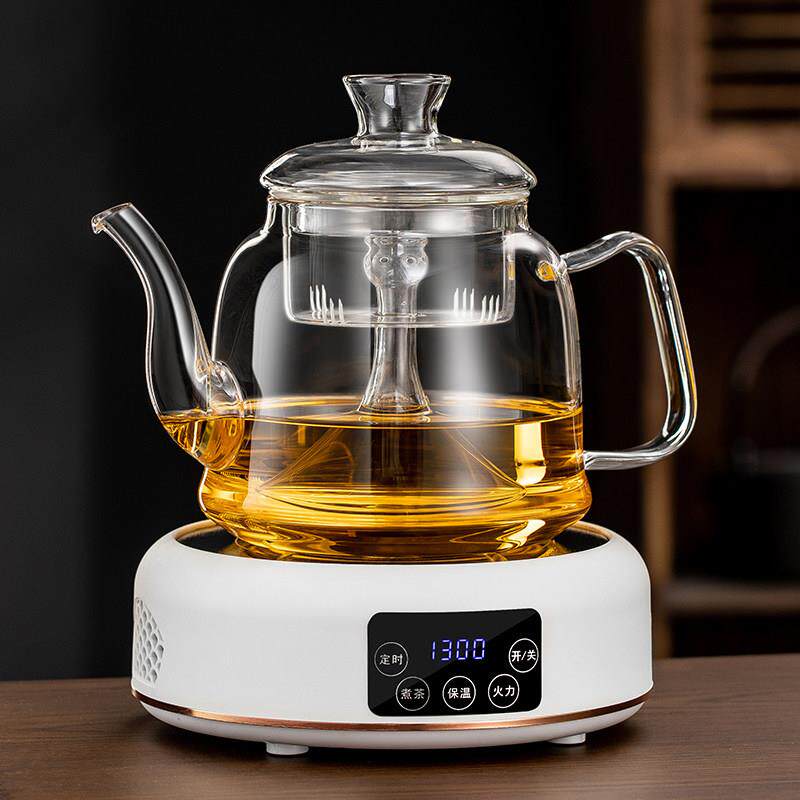 全玻璃烧水壶黑晶炉煮茶器套装蒸汽煮茶壶加厚耐高温养生煮水茶具