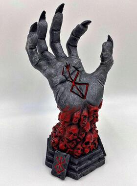 创意万圣节桌面装饰恶魔狂暴神之手剑风传奇模型树脂摆饰工艺礼品