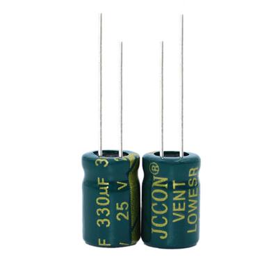 25v330uf 25v JCCON绿金 高频低阻开关电源铝电解电容 8x12
