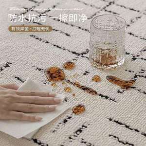 现奶油风客厅地毯可可小姐简约法式轻奢级卧室地毯沙发茶几毯