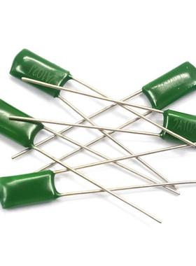 2A33J涤1纶电容33038201NF0.433UF/100V直插L1绿色薄C膜电容