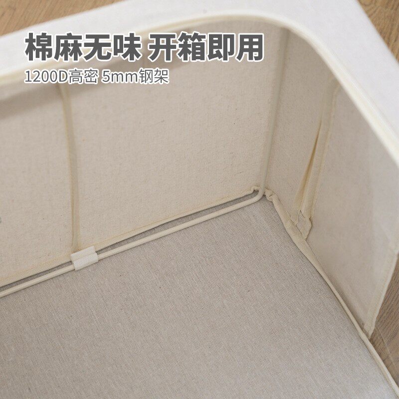 用棉麻701收纳布艺理盒可折叠衣整柜被子收物纳袋家衣服储百纳箱