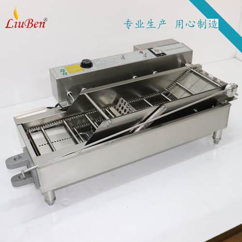 全自动油炸机商用自带输和送带炉翻转可控制度速度温289炸甜甜圈