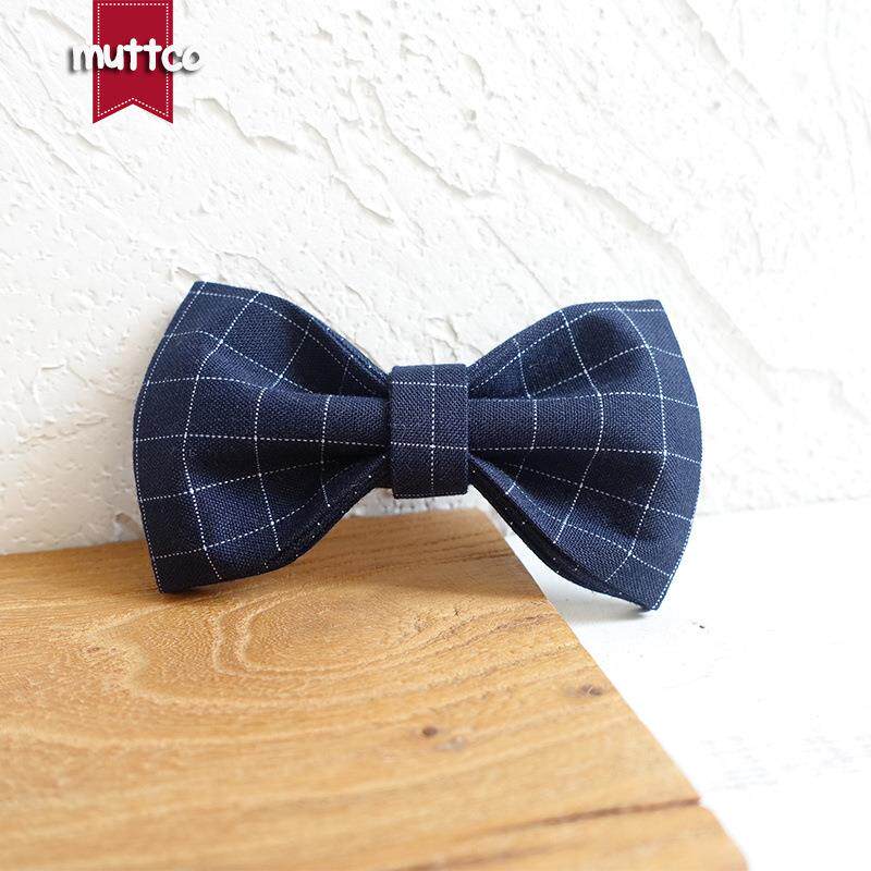 MUTTCO新款宠物蝴蝶结 大小型犬项圈狗狗脖套双层领结配饰UBT-021