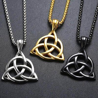 Luxury Designer Mens Jewellery Lucky Triquetra Trinity Knot