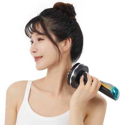 新款直销电动经络刷家用美体震动热敷刮痧筋络揉腹按摩仪器全身五