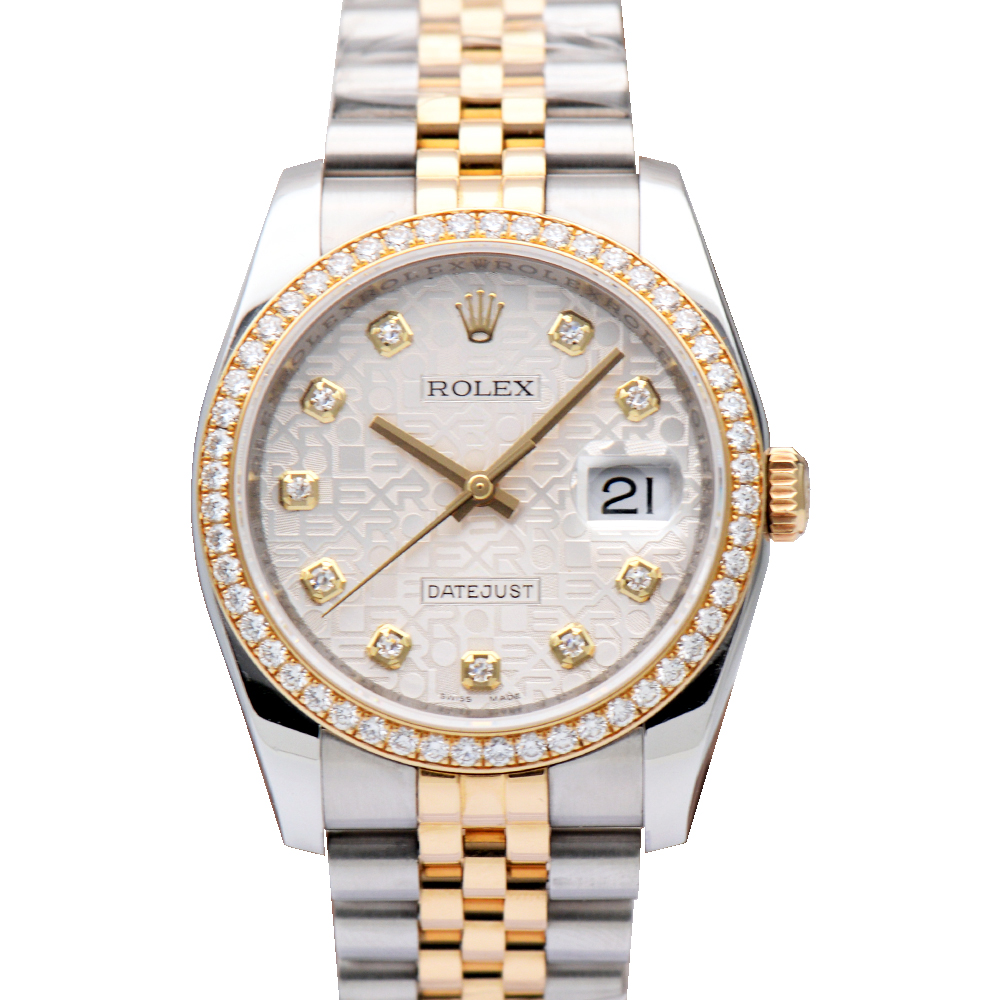 原装正品[9.8新]劳力士日志型原镶钻自动机械男表116243