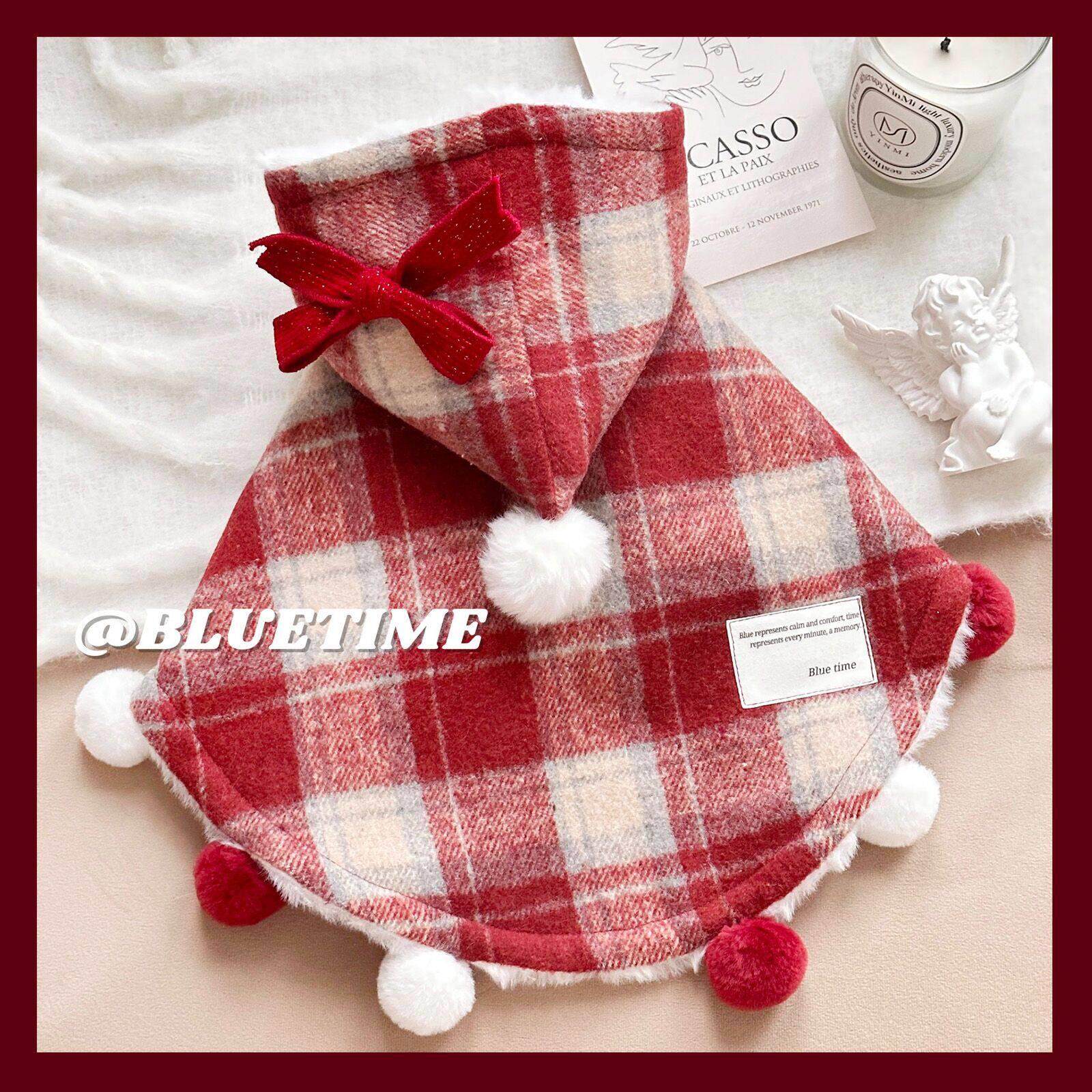 新年战袍!小猫新年装宠物秋冬衣服泰迪斗篷加绒中大型犬过年衣服