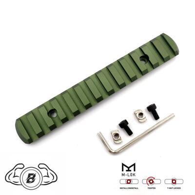 暴君13槽14cm品质CNC金属M-LOK导轨 SLR外挂轨道 狼棕 MK8 ARP9