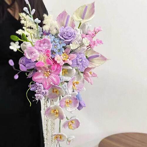 手工diy扭扭棒花束材料包自制新娘领证手捧花520送女友闺蜜创意礼