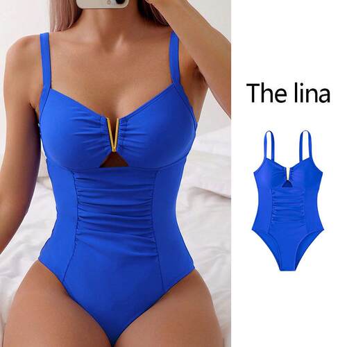 Womens Cut Out Ruched One-Piece Swimsuitsummer Clothes Women