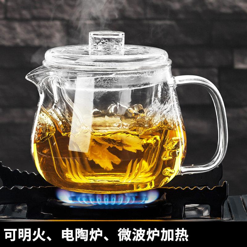 xhh茶壶单壶家2025新款耐高温加厚分离杯壶小玻璃茶具茶水用泡茶