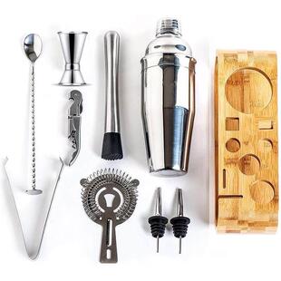 Piece with Bartender Stylish Set Kit Tool Mixology Bar