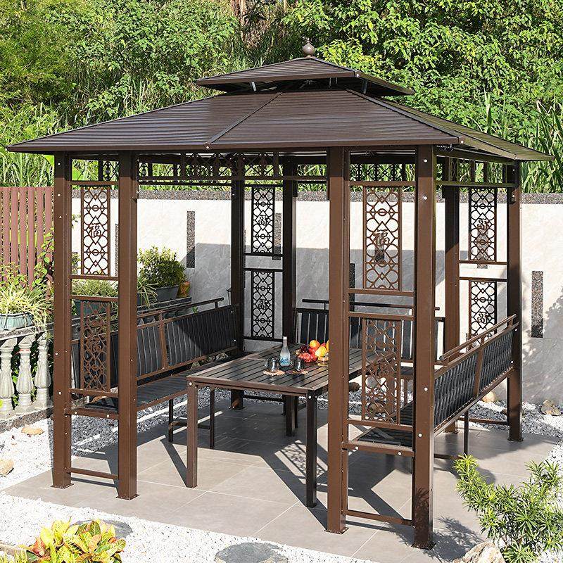 户外凉亭别墅庭院花园露台院子中式亭子室外农家乐镀锌板遮阳棚,商业/办公家具,景观廊架,淘宝优惠券,粉丝福利购,淘宝优惠卷