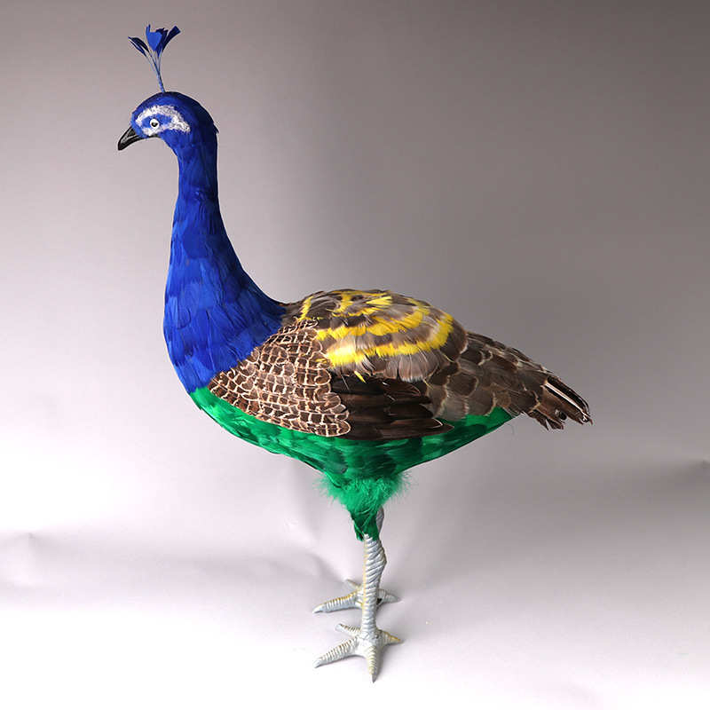 厂家直销仿真孔雀身体摆件花艺孔雀身体布景装饰插画孔雀模型道具