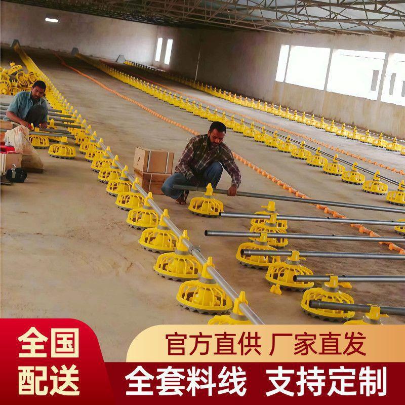 养鸡全套料线料盘自动水线配件肉鸡鸡鸭养殖场喂料机升降鸡舍料线