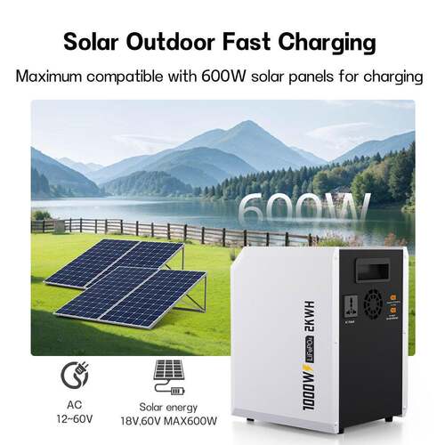 1000W220V户外电源太阳能移动磷酸铁锂大功率储能系统电池