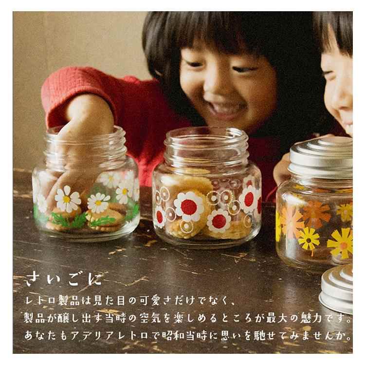 日本进口石塚硝子密封罐复古印花玻璃储物瓶零食饼干糖果罐