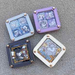 方形吧唧保护套正方形吧唧外出挂件徽章小卡收纳展示谷子痛包挂件