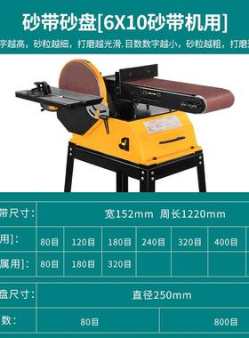 LUXTER/洛克士 6寸砂带152X1220mm 10寸砂盘250mm木用金属用6X10