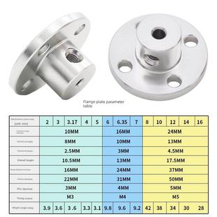 铝合金法兰联轴器2/3/4/5/6/8/10/12/16mm法兰盘光轴固定座支架
