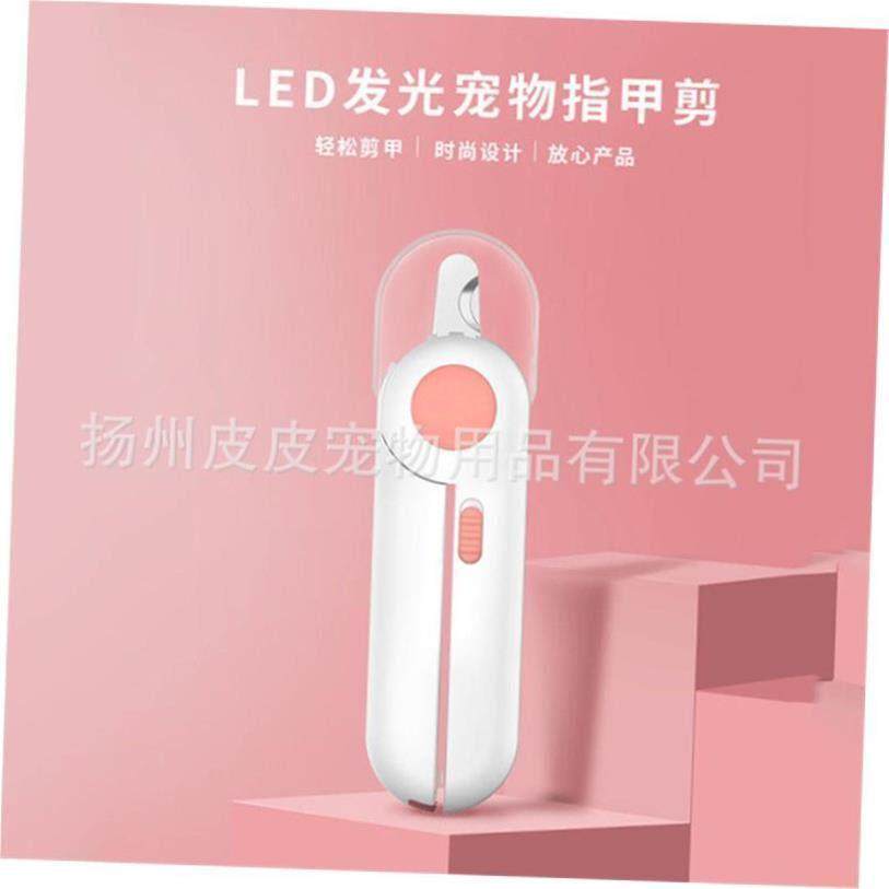 Pet Nail Clipper Scissors Dog Cat Toe Claw LED Light grinder