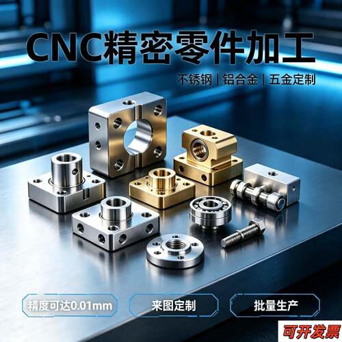 CNC加工数控车床铣床6061铝合金黄铜304五金精密配件车床非标个性