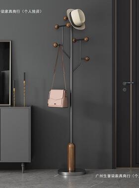 家用地小型不锈FRC钢帽架室子内房间挂衣服的落架卧室实木挂衣衣