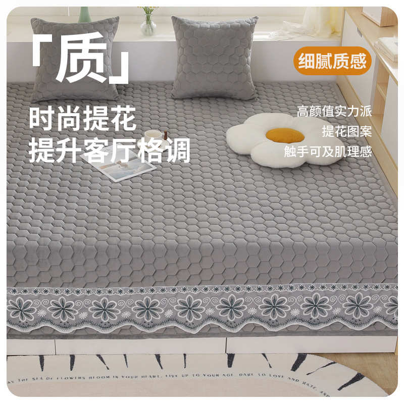 冬季水晶绒通用农村火炕土炕家用加厚东北炕革榻榻米电热炕席
