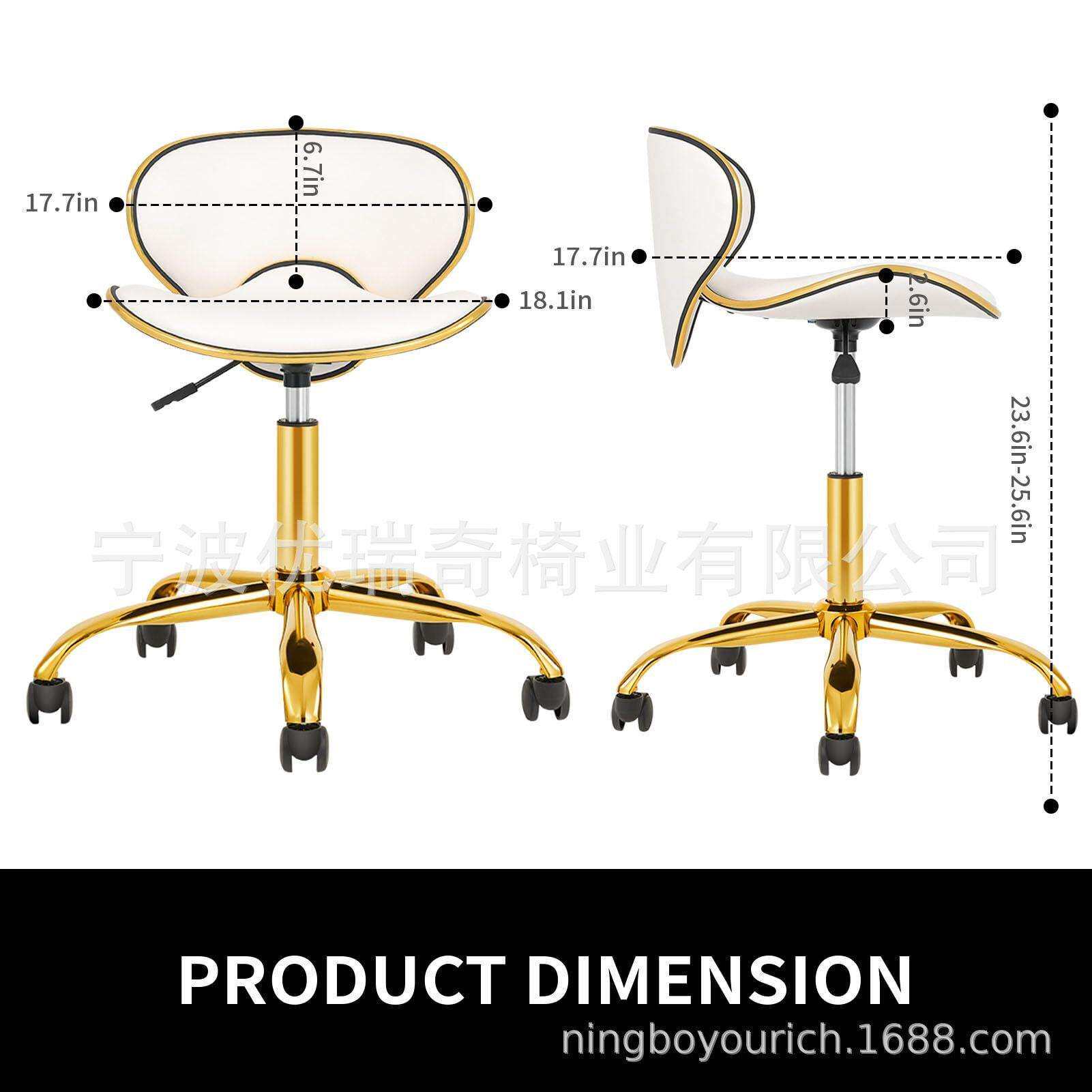 理发椅升降椅可移动发型师椅旋转大工凳技师凳镀金舒适理发店椅子