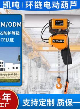 行家选1吨5吨微型葫芦小吊机非手拉挂钩式环链电动葫芦家用提升机