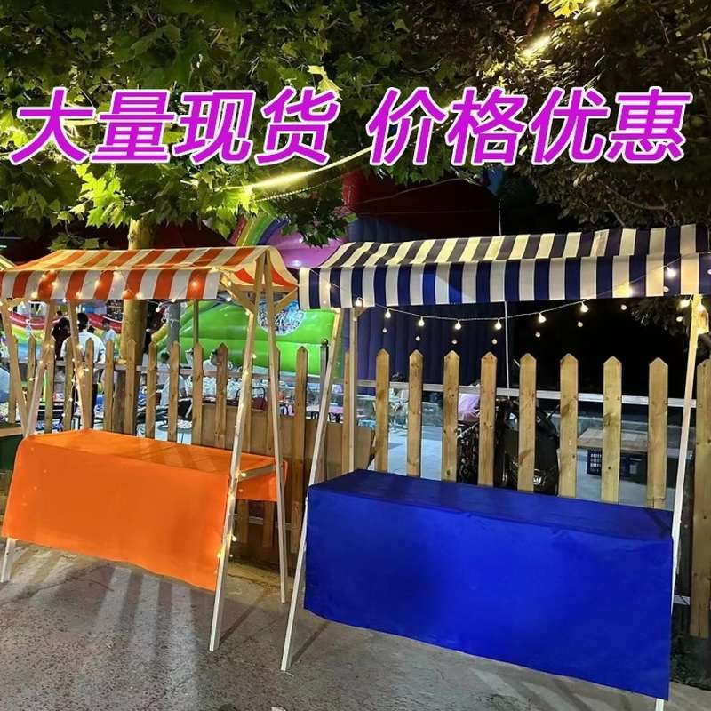 移动可折叠摊位实木制促销花车集市摊位架夜市集市架子定制户外棚