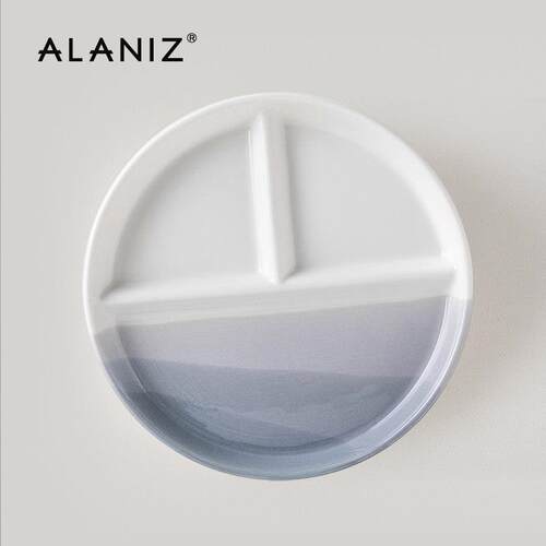 alaniz南兹挪威分格餐盘陶瓷211减脂餐盘家用一人食分隔盘早餐盘