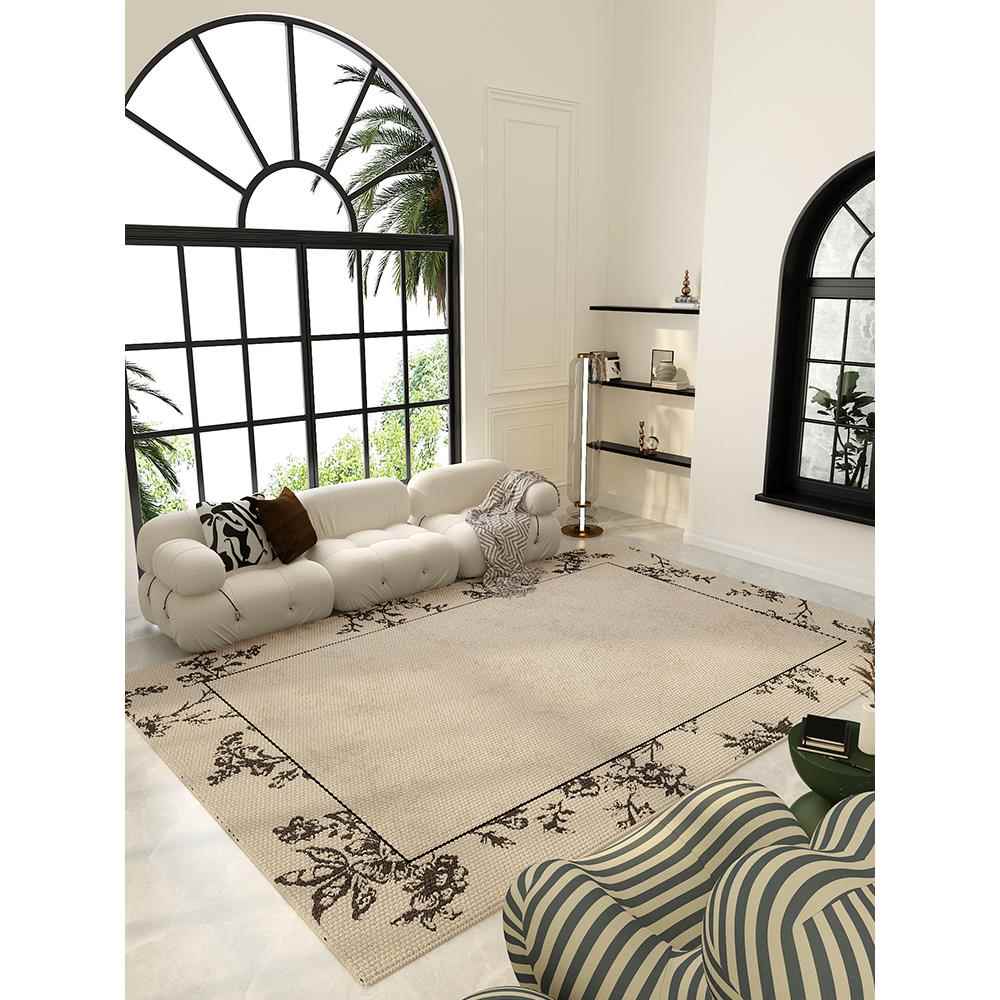 正品法几式复古地毯厅轻奢高卧级沙发茶毯房间室床边毯客免打理地