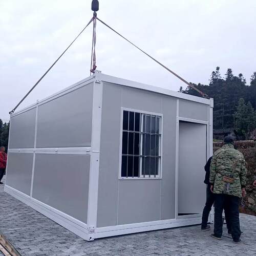 移动住人集箱房定制构活动房彩钢板临建房宿舍折叠箱房钢安装全装