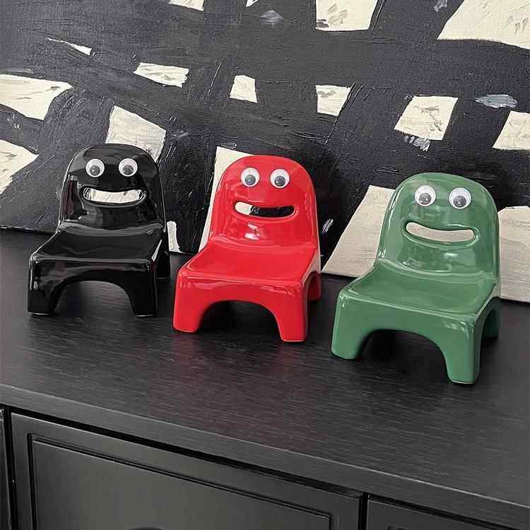 创意搞怪陶瓷椅子in可爱零食托盘disy首饰钥匙收纳客厅桌面摆件,橡塑材料及制品,工业陶瓷,淘宝优惠券,粉丝福利购,淘宝优惠卷