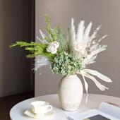 干 干燥花花束真花高级桌花摆件家居覆古中国风陶瓷花瓶店面民宿