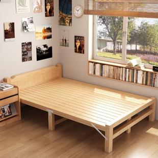 美式实木床1米8主卧室2025新款床北欧折叠床家用主卧单人床1米2双