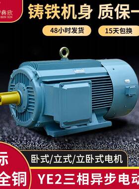 110w132w三相异步电动机160W185w立卧式YE2交流电机200w现货