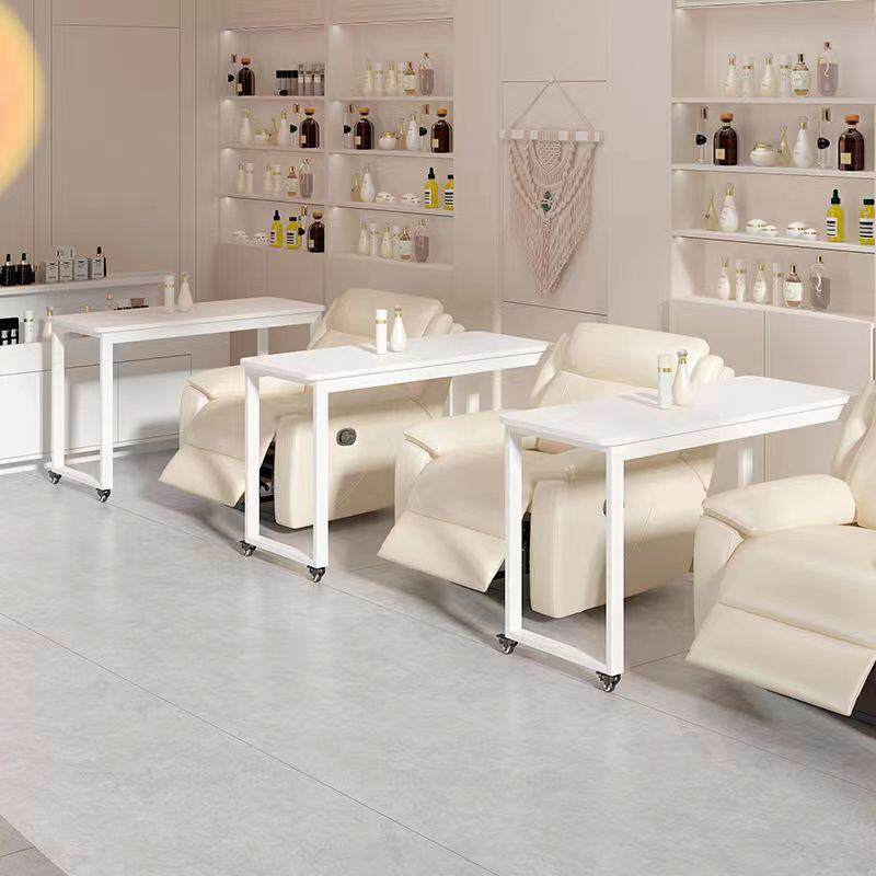 (连锁店配置)可移动美甲桌沙发桌带轮子简约多功能跨沙发桌垒德株