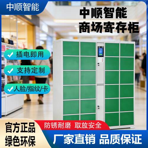 超市电子存包柜商场指纹人脸智能储物柜刷卡办公文件柜快递寄存柜