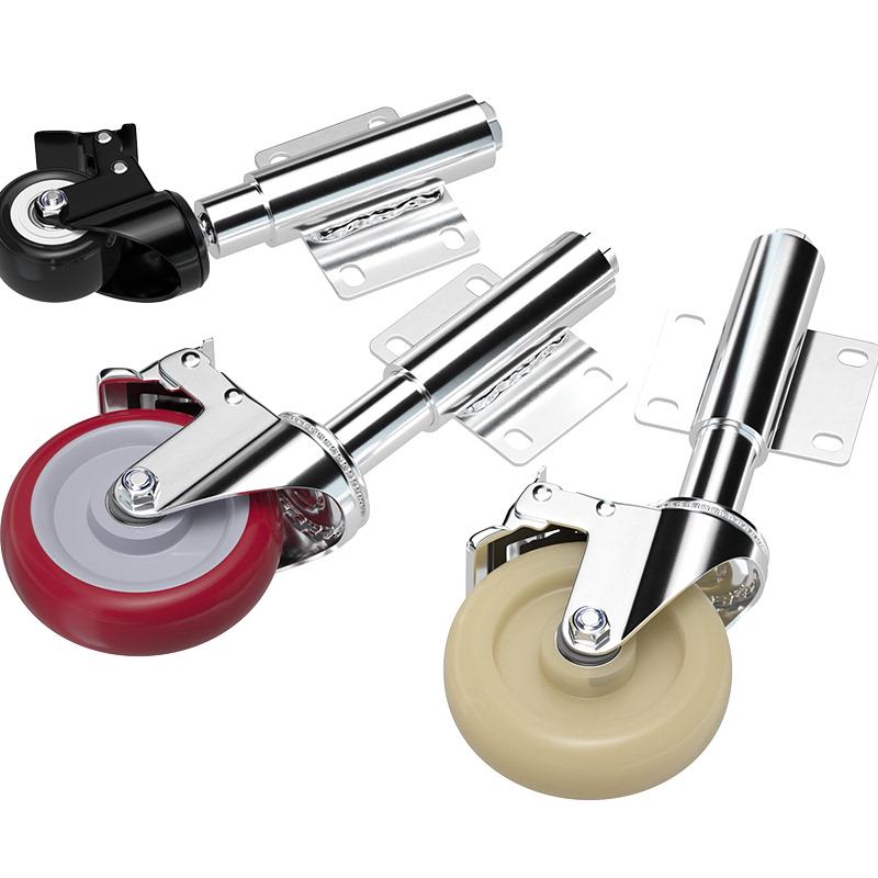 大门弹簧轮子寸伸缩升降减震万向轮滑轮庭院门承重支撑底轮脚轮