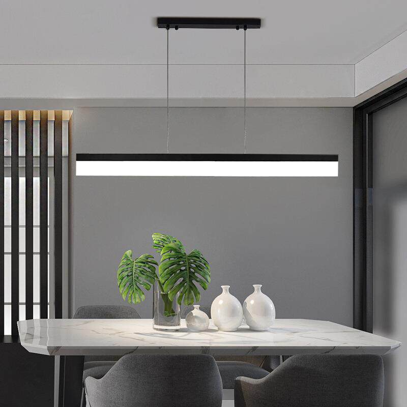 led长条灯现代简约吊线灯办公吧台会议室工作室写字楼餐厅吊灯具