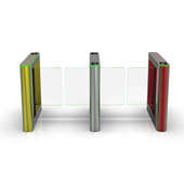 智能人行通道闸写字楼考勤小区人脸识别门禁系统铝合金速通小摆闸